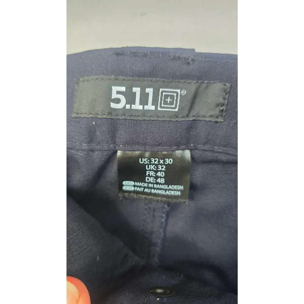 5.11 Tactical Pants Men 32x30 Blue Taclite Pro Cargo Water Resistant Teflon